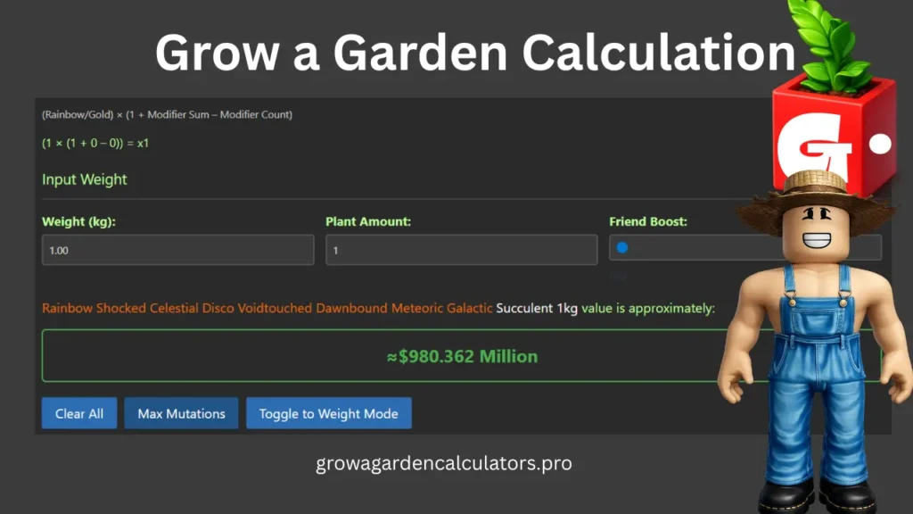 Grow a Garden Calculation