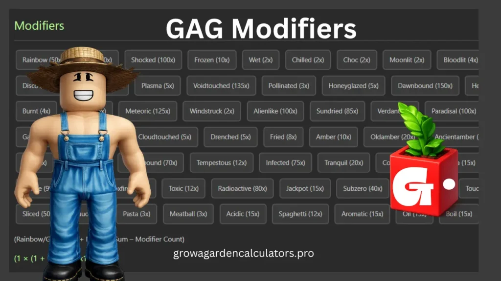 Grow a Garden Modifiers